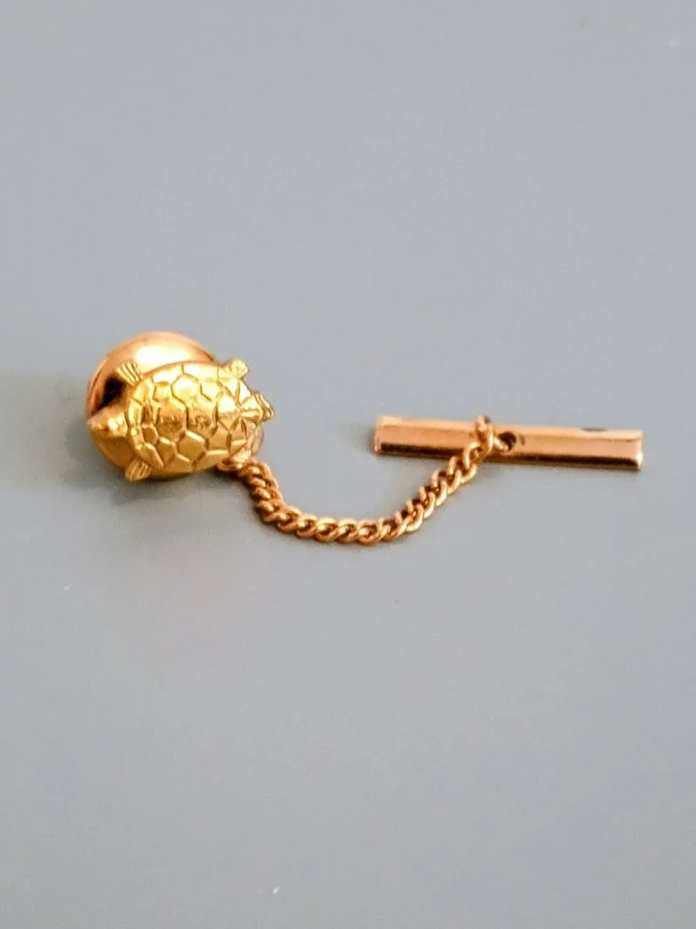Vintage 12kgf Turtle Tie Tack Tortoise Tie Pin